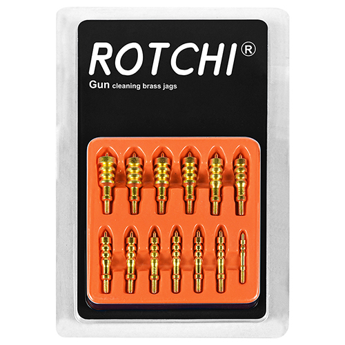 Conjunto de jags de latão para limpeza de pistola com 13 peças, pacote de cartão blister