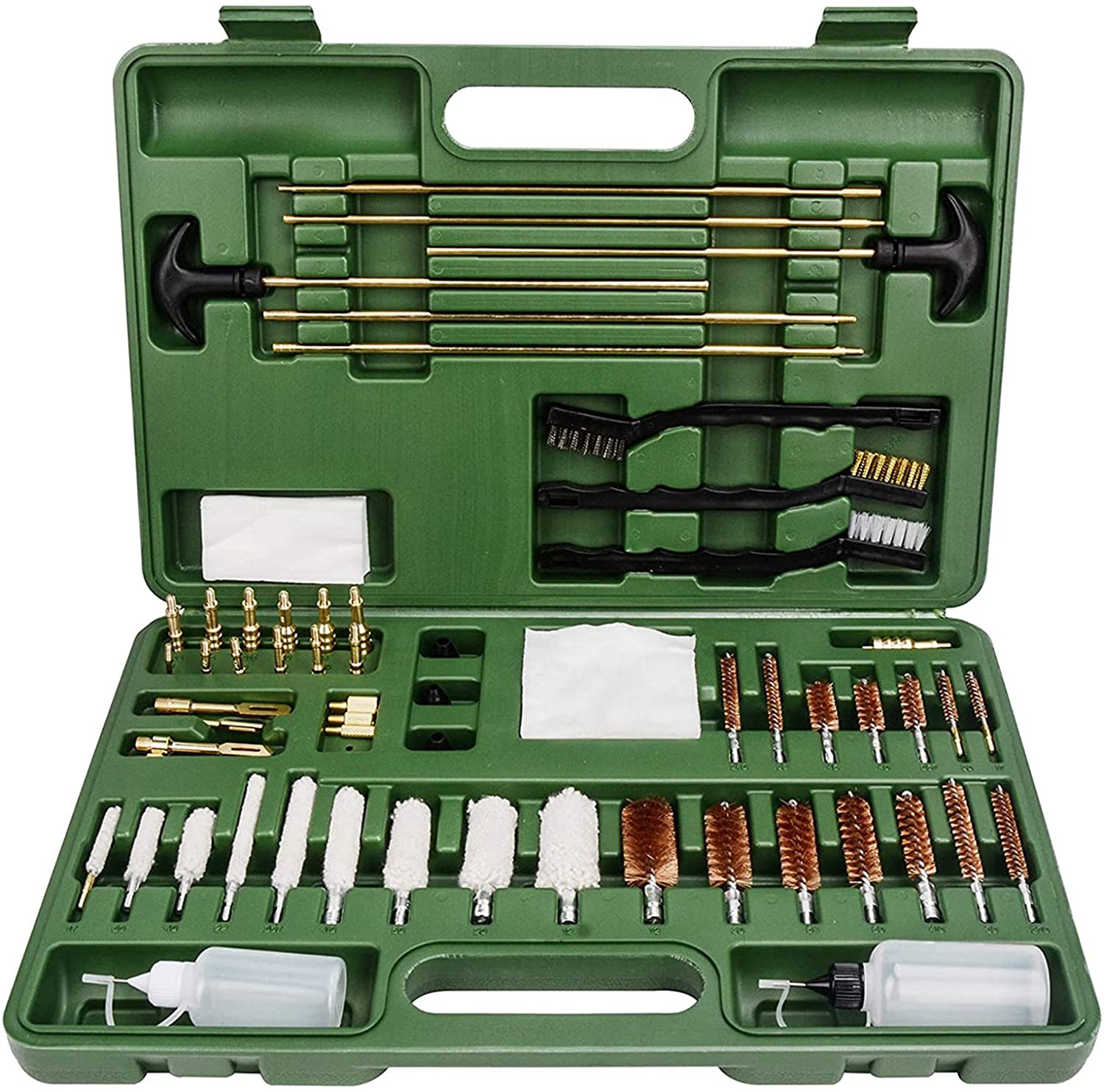 Kit universal de limpeza de armas para todas as armas com estojo portátil de tamanho de viagem