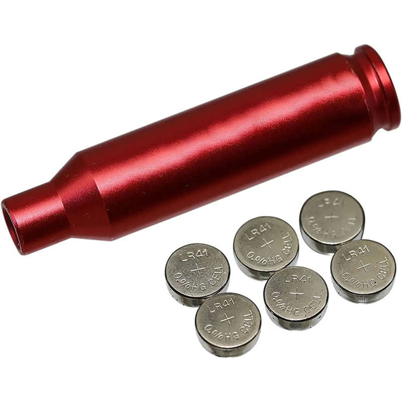 6.5CREEDMOOR Bore Sight Laser Red Dot Cartucho Laser Bore Sighter com 2 conjuntos de baterias