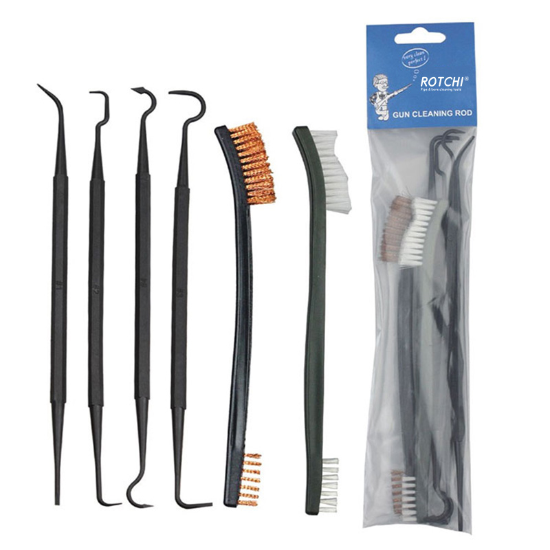 Conjunto de 6 PCS de escova de plástico e picaretas ou ganchos