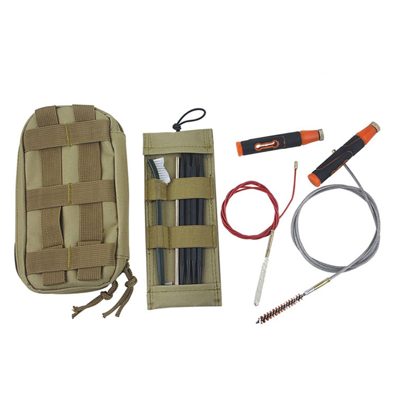 Kit de limpeza de arma de caixa de alumínio de luxo tudo em um com ferramentas completas de limpeza e armeiro