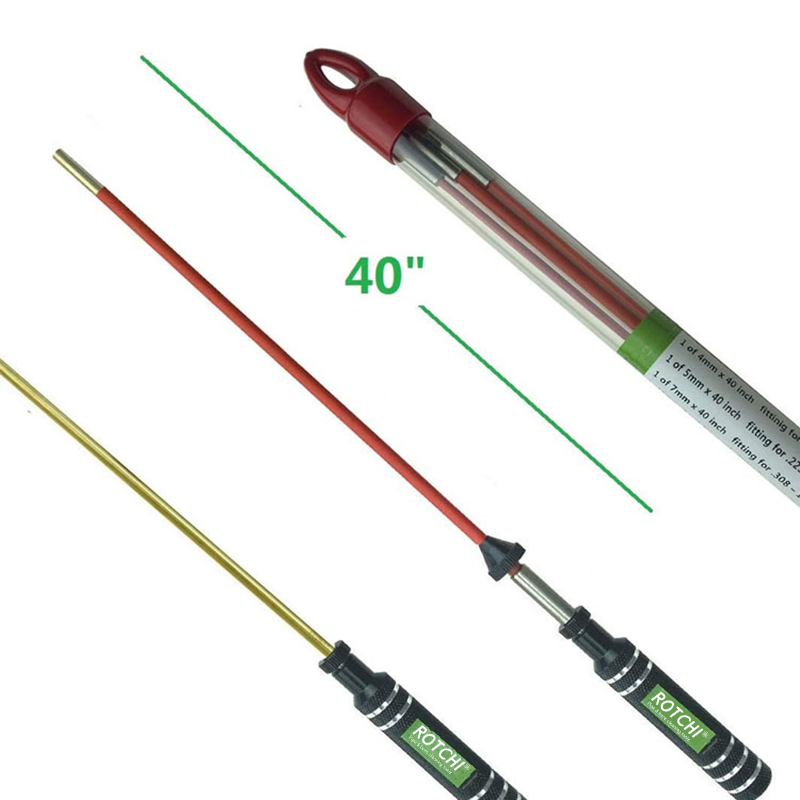 Haste de limpeza de pistola de aço Pvc com alça de alumínio e rotação rápida