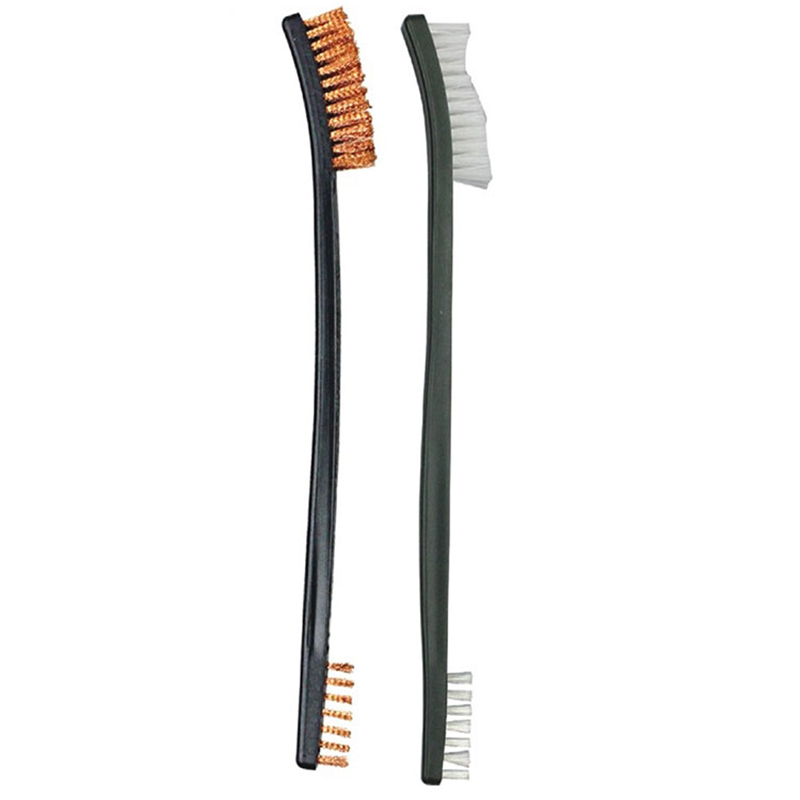 Fios de latão de escova de mão para limpeza de arma utilitária de extremidade dupla