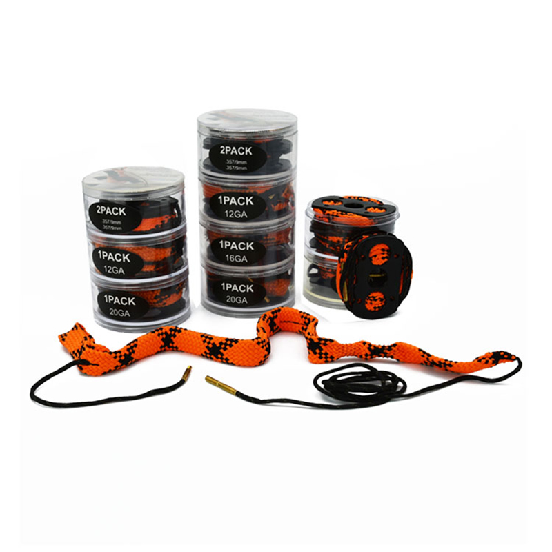 Pacote multicamadas de cobra de corda de furo para limpeza de armas