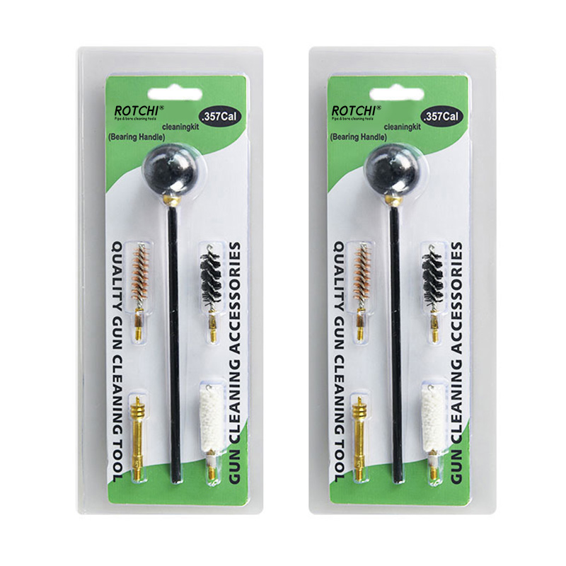 Kit de limpeza de armas com cabo esférico para revólveres ou pistolas