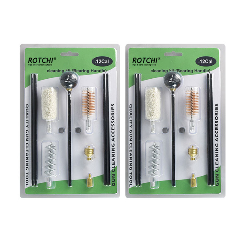 Kit de limpeza de arma com cabo esférico para espingarda