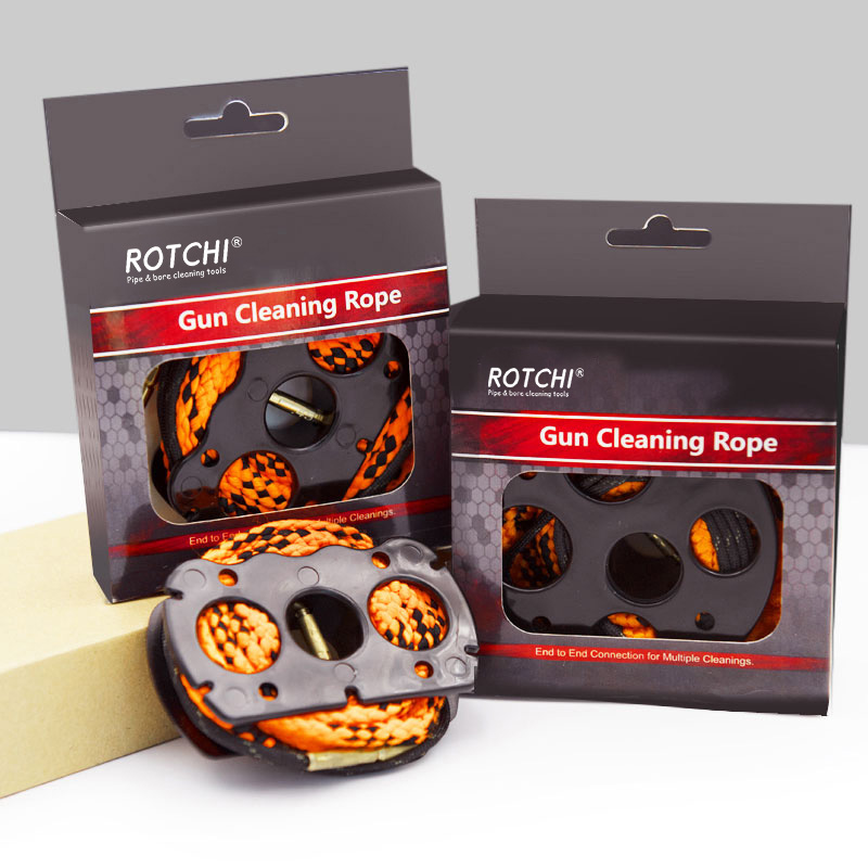 Kit de limpeza de arma puxando através do limpador de furo cobra corda kit de escova de limpeza de arma. 223/5.56mm 9mm 7.62mm e todas as armas