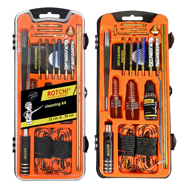 Kit de limpeza de armas Kit de rifle/pistola de ar comprimido .223.177 com cordas de furo
