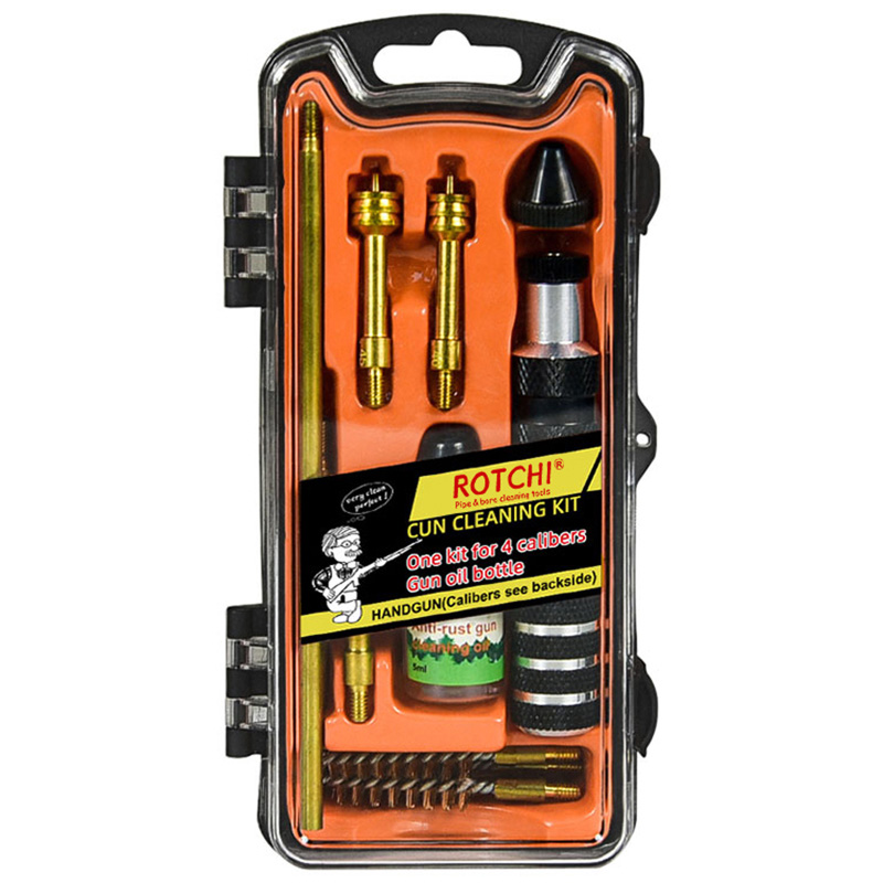 Kit de limpeza de pistola de revólver garrafa de óleo 3 em 1