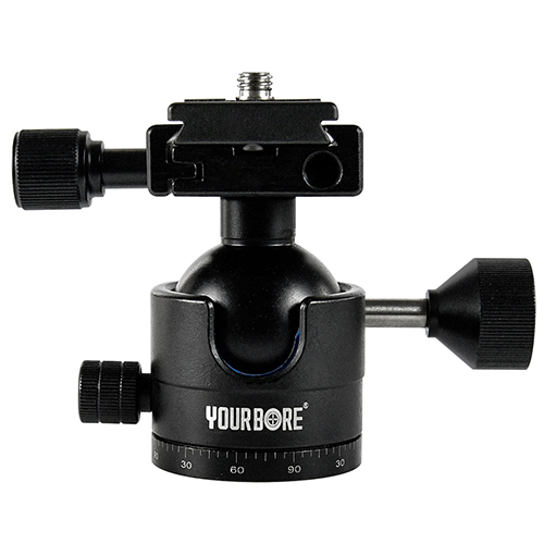 Suporte de tripé de tiro, dispositivo elétrico de arma fechada de mandíbula dupla com furos de parafuso de trilho de guia suíço arca, suporte de cabeça esférica de tripé