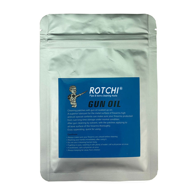Remendos de limpeza de armas com absorção de óleo embalado Opp
