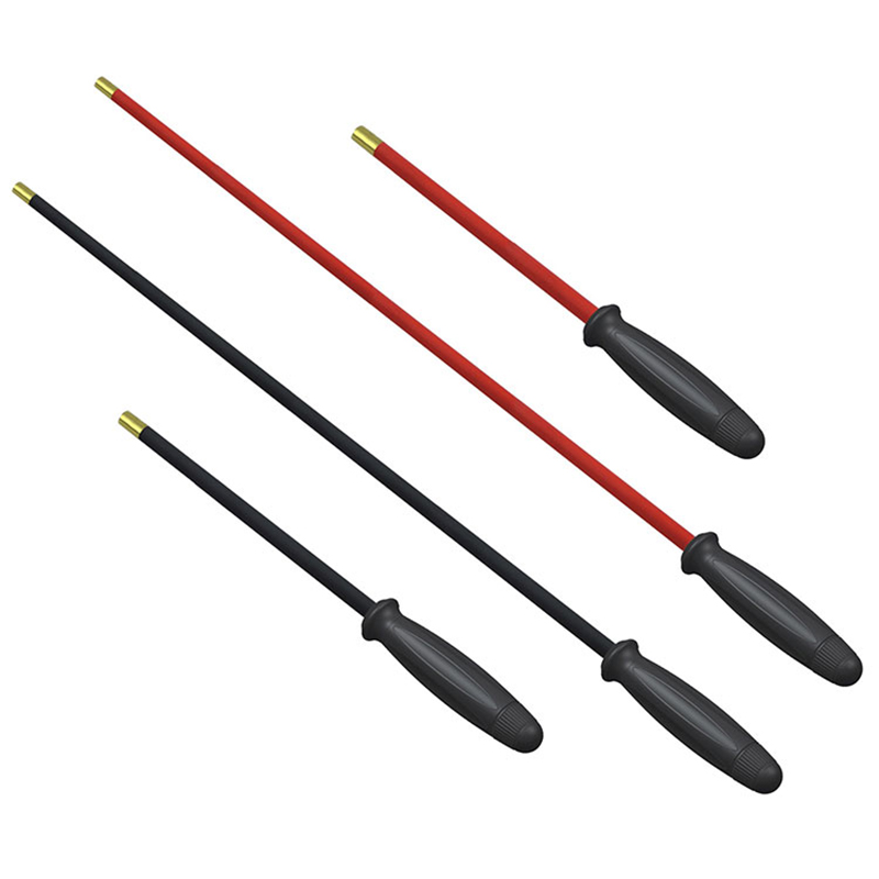 Haste de limpeza de pistola de aço Pvc com alça de plástico e rotação rápida