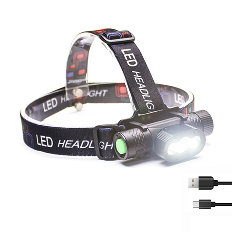 Farol LED para esportes noturnos recarregáveis ​​para acampamento portátil
