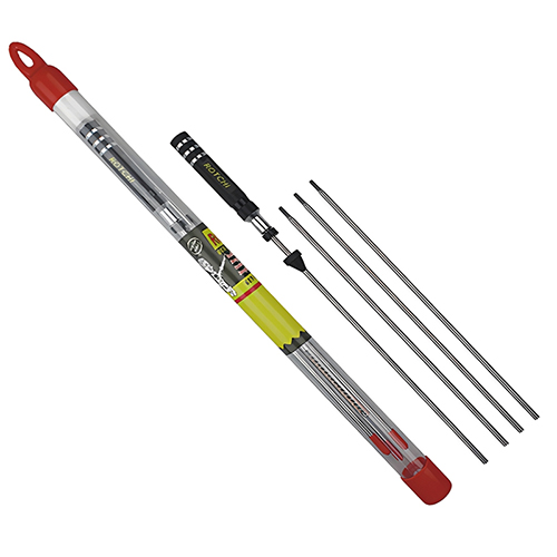 Kit de rifle e pistola de ar comprimido com 4 seções embaladas em tubo