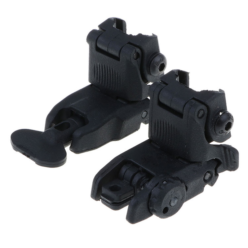 Conjunto de visão tático ajustável flip up frente traseira visão rápida transição backup escopo ferro montagens e acessórios
