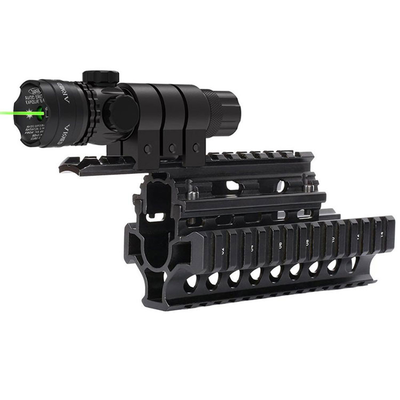Tático ao ar livre caça tiro rifle pistola glock picatinny montagem em trilho ponto verde mira laser para pistola